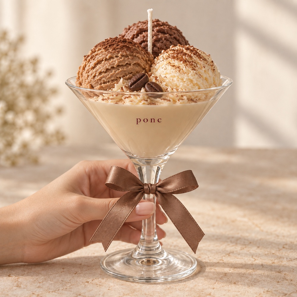Kahveli Tiramisu Dondurma Ponc · Elde görünüm