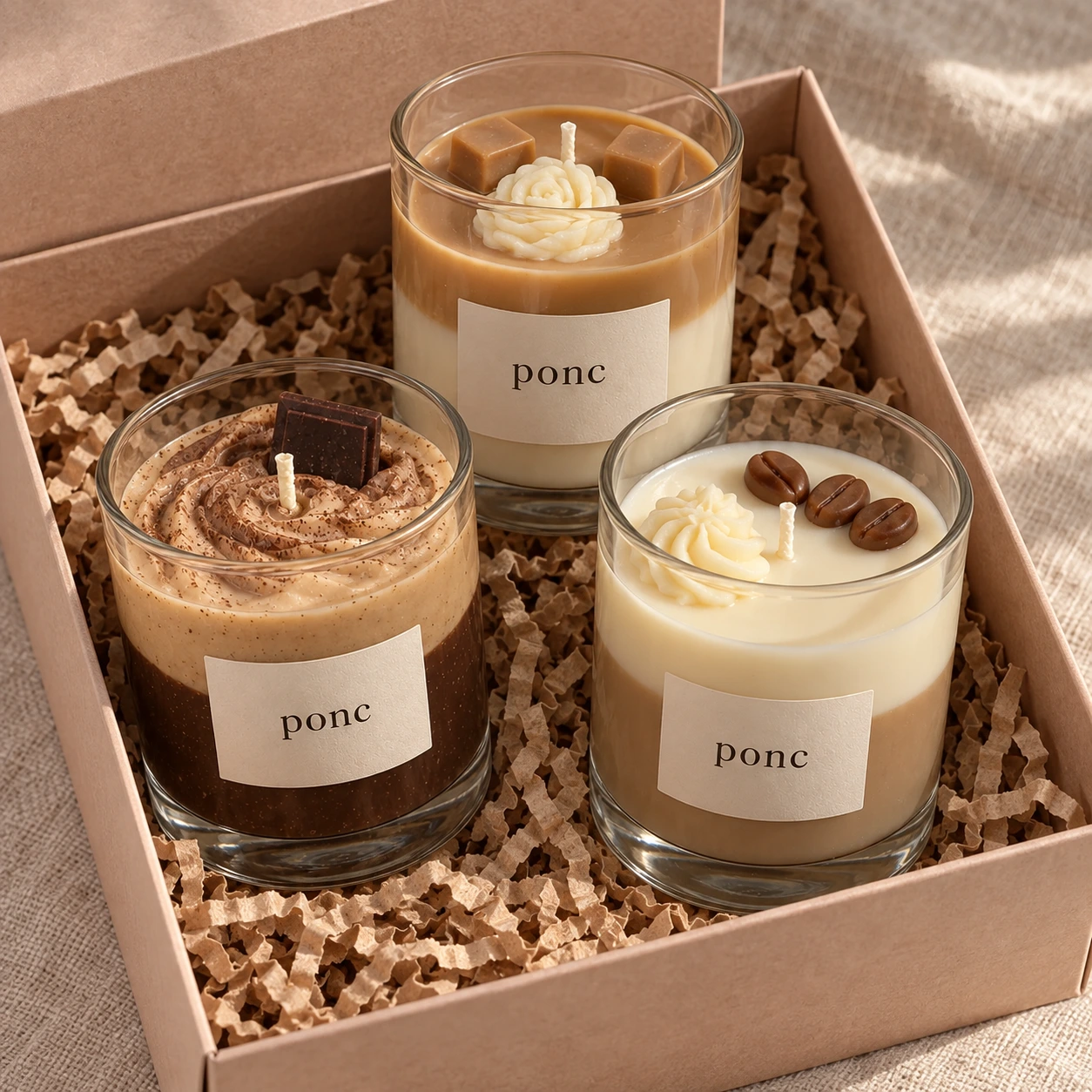 Karamel & Mocha & Latte Üçlüsü · Yakın detay